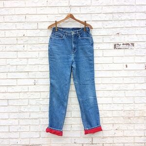 Vintage Lands' End Flannel Lined Jeans Size 10